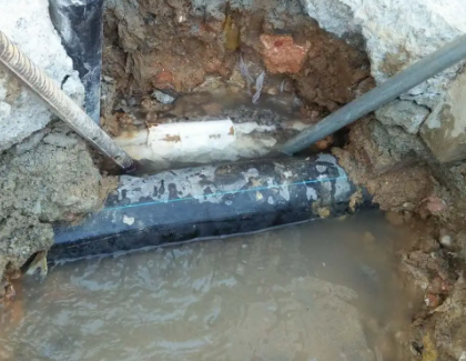 陵水测漏水之水管漏水